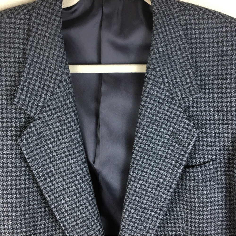 Cricketeer Men's Gray Wool Cashmere Blend Notch Lapel 2-Button Blazer 42R - Picture 3 of 15